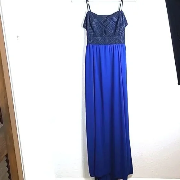 Forever 21 Blue & Black Maxi-Dress or Prom Dress, Size Medium, NWOT - Picture 3 of 9